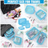 Weewooday 4 Pcs Mesh Makeup Bag, Travel Toiletry Bag Pouch with Zipper, Mini Portable Cosmetic Travel Purse Bag for