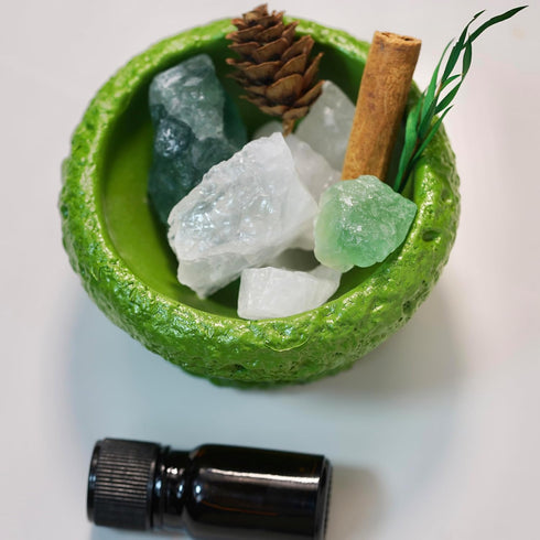 LUXE COVE Set 10 ml Set Spring Collection Essential Oil Diffuser Green Plaster Aromatherapy Diffuser with Natural