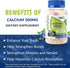 Calcium 500mg with Vitamin D3 1000 IU Gummies - Bone Strength for Adults, Teens, Kids, 60 Count