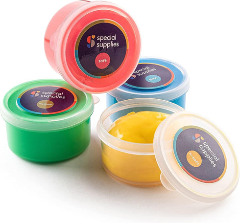 Set 4 Special Supplies Therapy Putty for Teens and Adults - Resistive Hand Exercise Stress Relief Therapy Putty Kit