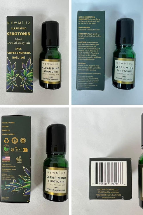 Stress Relief Roll On Essential Oil Sage Juniper Berry Spiritual Energy Clearing Protection Destress Smokeless Smudging