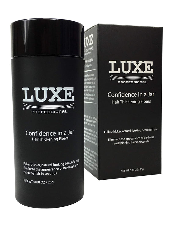 LUXE Hair Thickening Fibers - CONFIDENCE IN A JAR – 2 Months+ Supply! – Gray