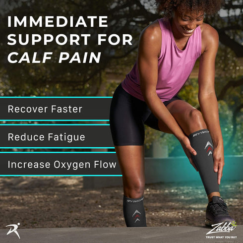 Rymora Leg Compression Sleeve, Comfortable Footless Socks for Pain Relief in Fitness, Running, and Shin Splints -