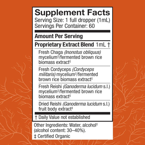 Immune 2 oz (60 Host Defense Breathe* Extract - & Respiratory Support Mushroom Liquid Supplement - Herbal Lung Health