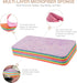 Eurow 12-Layer Microfiber Sponge Block for Cleaning & Drying, Multi-Color