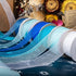 Blue Organza Ribbon 6 Rolls, 1 Inch Wide, Sheer Chiffon for Gift Wrapping