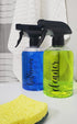Cornucopia Plastic Cleaning Spray Bottles, Set of 4, 16oz Refillable Trigger Sprayers with Labels