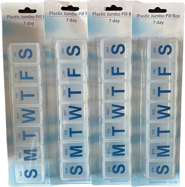 Sapphirem Weekly 7-Day Pill Organizer Travel Daily Pill Case Portable Medicine Organizer &