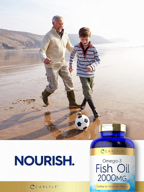 Carlyle Fish Oil Supplements, 2000mg, 320 Softgels - EPA & DHA, 600mg Total Omega-3, Non-GMO & Gluten Free