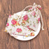 24 Pack Rose Double Drawstring Burlap Bags - 5.5"x 4" Reusable Linen Gift Pouches for Wedding Party