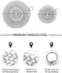 Cast Iron Skillet Cleaner Chainmail, 2 Pack Premium Stainless Steel Scrubber for Pans and Glassware