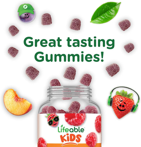 Lifeable Zinc for Kids | 25mg Natural Flavored Gummies | Gluten Free Vegetarian Zinc Supplements, 90 Gummies