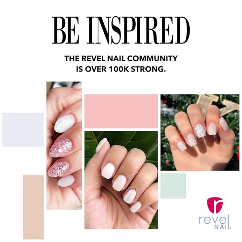 Revel Nail Dip Powder - White Chip Resistant Dip Nail Powder with Vitamin E and Calcium for DIY