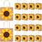 MotiMind 18 Pcs Sunflower Party Gift Bags with Handles Sunflower Paper Goodie Bag