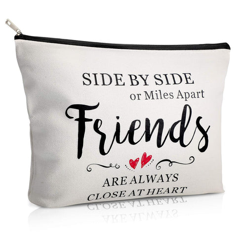 Weewooday 5 Pcs Friend Gifts Cosmetic Bags - Friendship Makeup Bags for Women Party Favors