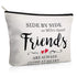 Weewooday 5 Pcs Friend Gifts Cosmetic Bags - Friendship Makeup Bags for Women Party Favors