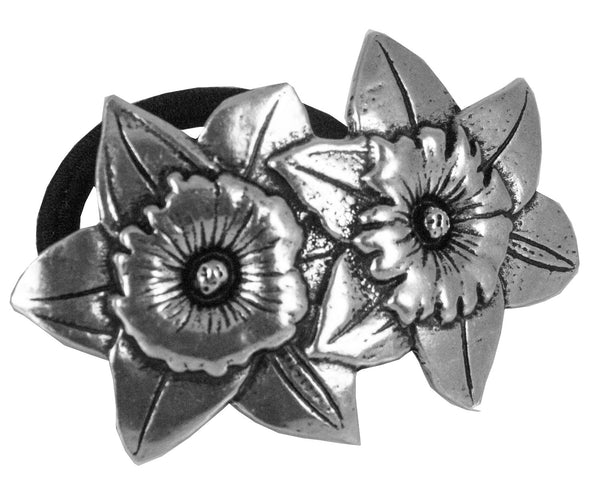 Ponytail Holder Hair Accessory, Women's Hair Tie, Daffodil Design by Oberon Design