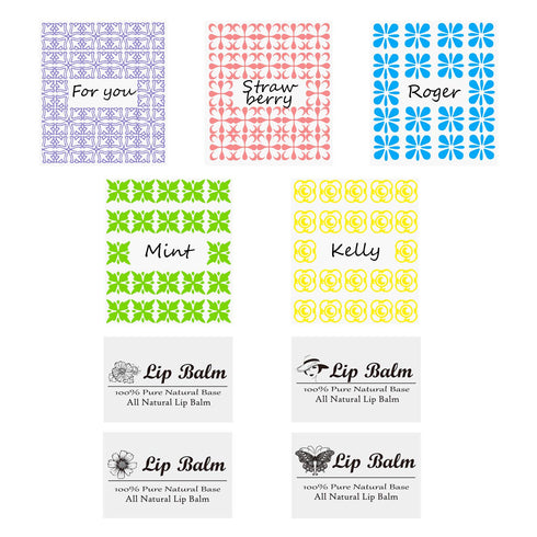 Kare & Kind Lip Balm Crafting Kit, Easy Filling Tray and Spatula, 50 Empty Tubes with Caps (10x5 Colors)