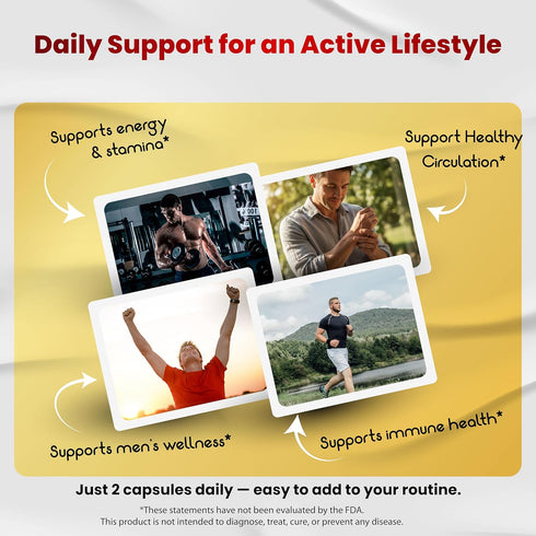 VEGATOT Testo Support - Boost Performance with Tongkat Ali, Panax Ginseng, Maca Root, Ashwagandha, Tribulus - Energy