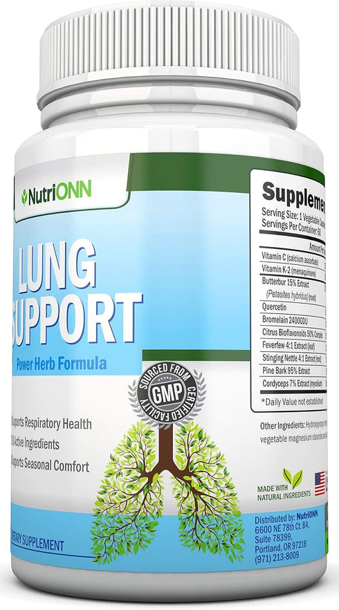 Lung Detox and Cleanse, Extra Strength Herbal Lung Health Supplements for Smokers, Promotes Respiratory Health