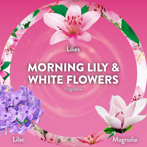 Pack 4 Count 4 AIR WICK Plug In Scented Oil Air Freshener Refill - Oil Refills Morning Lily & White Flowers ct.