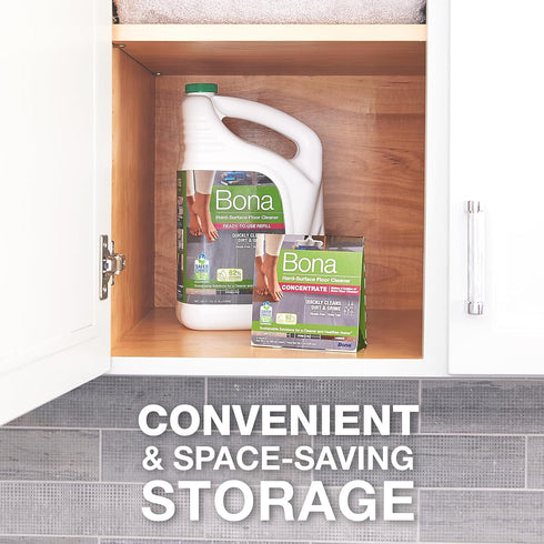 Bona Multi-Surface Floor Cleaner Concentrate, Unscented, 1 fl oz, Pack of 4 for Stone, Tile, Laminate Floors