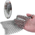 Cast Iron Scrubber Chainmail Link Scraper 8"x6" - 316 Stainless Steel Skillet Cleaner for Pans & Grills