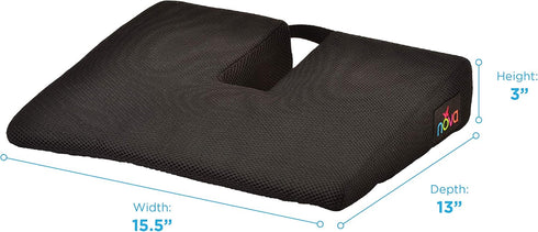 NOVA Coccyx Gel Foam Cushion for Car & Seat - Black Comfort