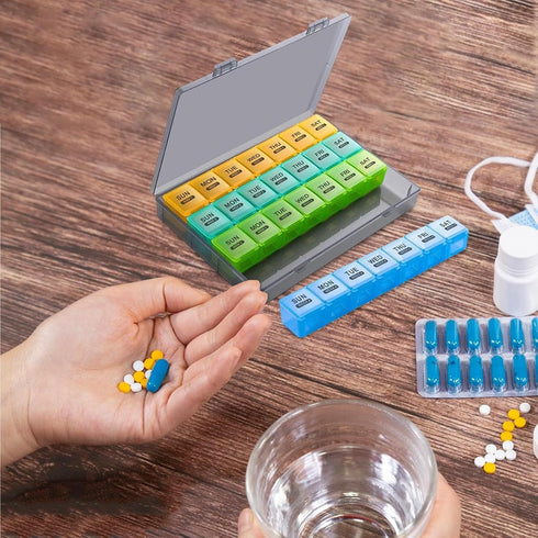 HGIYA Family First Aid Box Portable Medicine Chest Storage Cabinets Organizer Medication - Pills Organiser Weekly