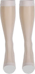 Truform Sheer Compression Stockings 15-20 mmHg, Women's Knee High Length, Open Toe, 20 Denier, Ivory, 2X-Large