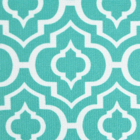 DII Cleaning Collection Multi-Purpose Microfiber Dishtowel Set, Teal Lattice