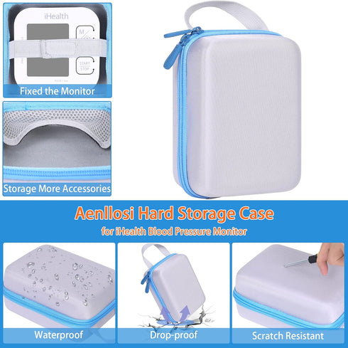Aenllosi Hard Storage Case Replacement for iHealth Track Smart Upper Arm Blood Pressure Monitor, Holder for Batteries &
