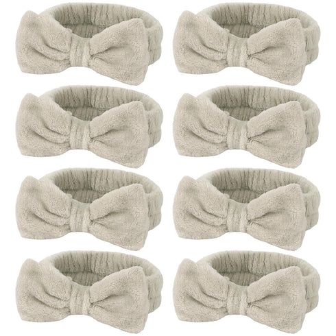 Ondder 8 Pcs Coffee Spa Headband - Terry Cloth Makeup Headband for Skin Care, Washing Face, Women