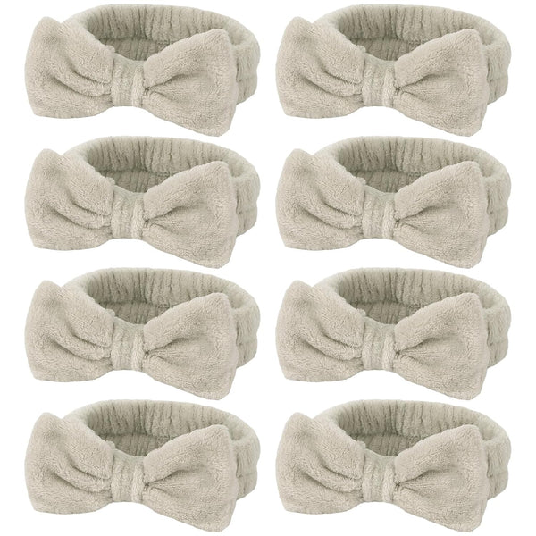 Ondder 8 Pcs Coffee Spa Headband - Terry Cloth Makeup Headband for Skin Care, Washing Face, Women