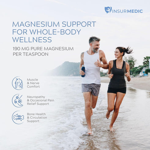 InsurMedic Magnesium Cream for Neuropathy - Nerve Muscle Cramps & Body Pain Support Topical Lotion for Kids Adults