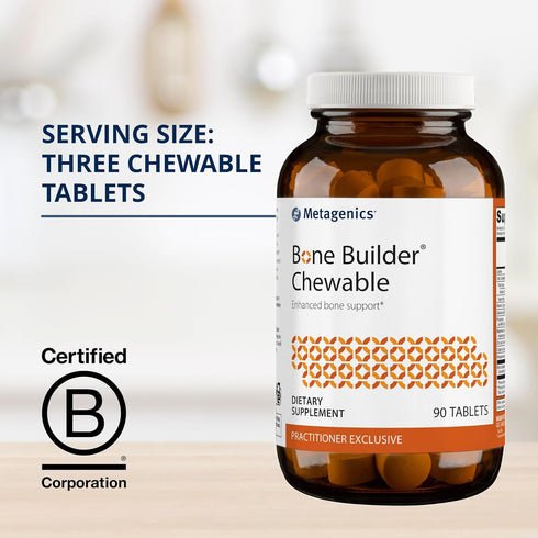 Metagenics Bone Builder Chewable - Comprehensive Mineral Support Supplement with Calcium, Vitamin D & Magnesium - 90