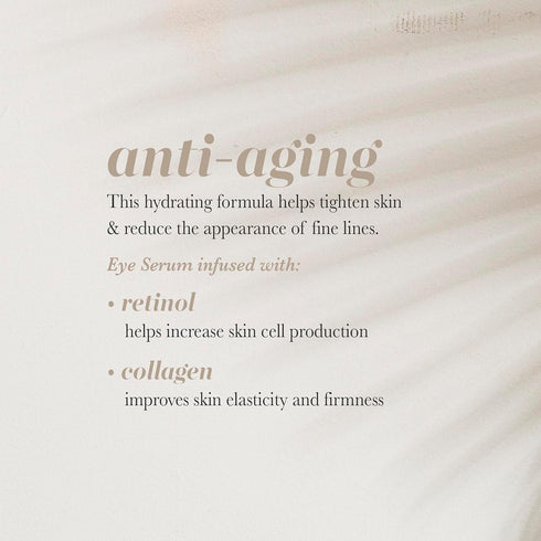 Pearlesssence Anti-Aging Eye Serum, Retinol + Collagen for Reducing Fine Lines & Wrinkles, Lightweight Formula