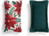 DEMDACO Poinsettia Red and Green Cotton Kitchen Sponge Set, 5 x 3 Inch, Set of 2