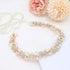 Oriamour Bridal Headpiece, Flower Design Wedding Headband Hair Accessories (Rose Gold)