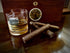 Set of 2 Whisky Cigar Glasses with American Flag in Round Gift Box, Ideal Gift for Whisky Lovers