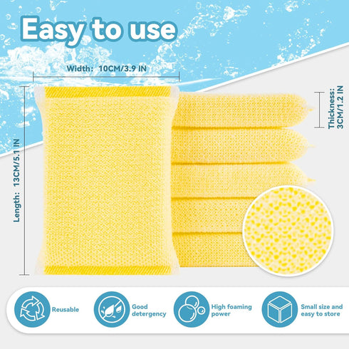 12PCS Scrubbing Sponges, Scrubbing Pad for Home and Kitchen, Multiple Purpose Cleaning Pad for Stove, Dish, Bowl, Sink