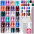 Teenitor 24 Pack Short Press On Nails – 576 Pcs Round, Matte, Glossy Fake Nails with Nail Glue
