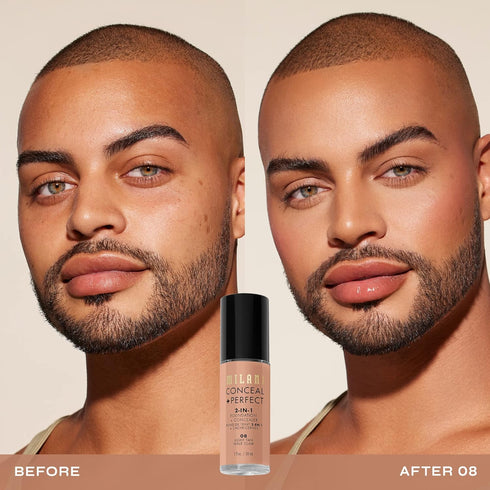 Milani Conceal + Perfect 2-in-1 Foundation + Concealer, Flawless Complexion, Under Eye Corrector, Waterproof and