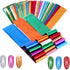 Starry Sky Holographic Nail Foil Stickers, 50 Sheets Paper Decals for Gel Nails Tips Decorations
