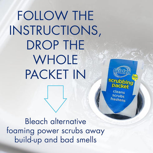 Glisten Garbage Disposer Foaming Cleaner, Lemon Scent, 2-Pack (8 Uses)