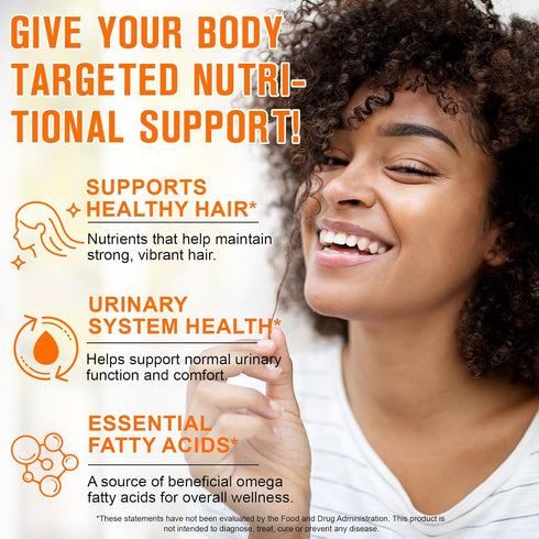 Xaarty 300 Pumpkin Seed Oil with Saw Palmetto, Pumpkin Seed Oil Capsules, Cold Pressed Pure Virgin Oil, Supports
