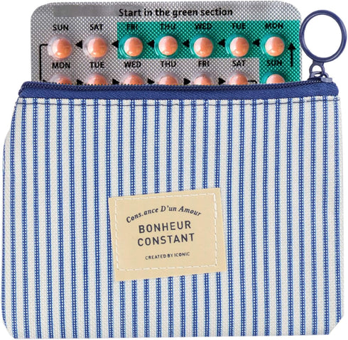 2 Pack Birth Control Pill Cases 3"×4" for Women Privacy Protection Contraceptive Medicine Holder Sleeve Pouch