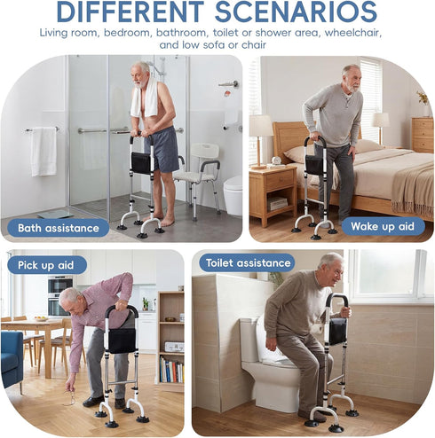 Smalibal 5 Stand Assist Aid for Elderly | Standing Aid Rail Bar | Height Adjustments | Hip Knee Surgery Recovery Aid |