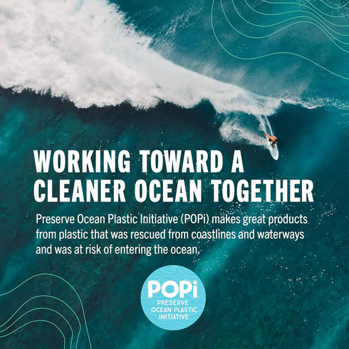 Preserve POPi Shave 5 Razor System Made with Recycled Ocean Plastic, 5-blade Cartridge in Charcoal Grey