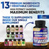 24000mg Mushroom Complex Supplements - 90 Capsules | 13in1 Concentrated with Lions Mane, Reishi, Turkey Tail
